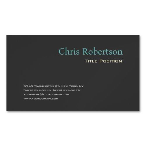 Attractive Gray Yellow Chic Sharp Modern Business Card Magnet