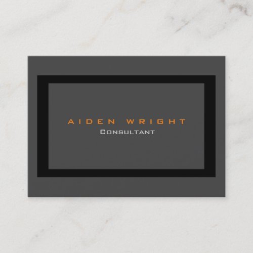 Attractive Grey Black Stylish Modern Minimalist Business Card