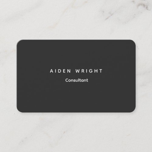 Attractive Grey Classical Minimalist Business Card