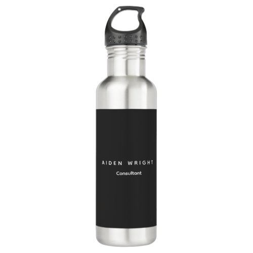 Attractive Grey Classical Minimalist Stainless Steel Water Bottle