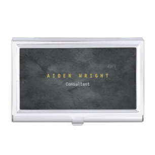 Attractive Grey Gold Color Modern Minimalist Business Card Case