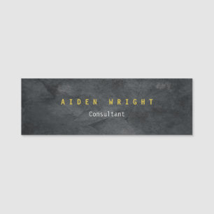 Attractive Grey Gold Color Modern Minimalist Name Tag
