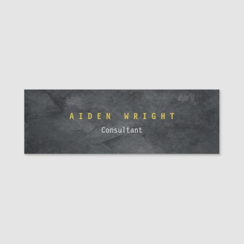 Attractive Grey Gold Color Modern Minimalist Name Tag