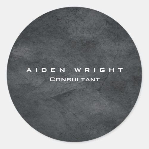 Attractive Grey Stylish Modern Minimalist Classic Round Sticker