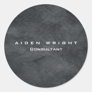 Attractive Grey Stylish Modern Minimalist Classic Round Sticker