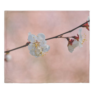 Attractive Japanese Apricot Flowers Duvet Cover