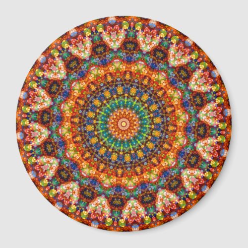 Attractive Jellybean Mandala Kaleidoscope Magnet