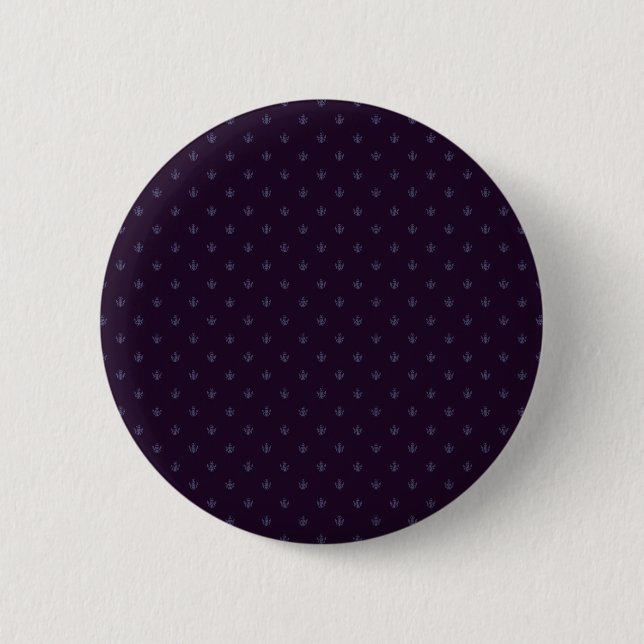 Attractive light purple damask pattern on purple s button (Front)