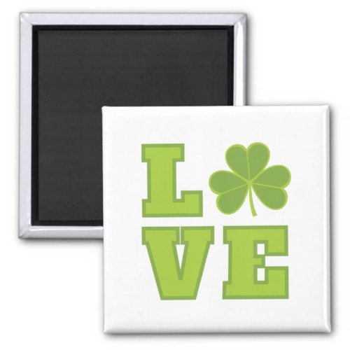 Attractive Lucky Shamrock Love St Patricks Day Magnet
