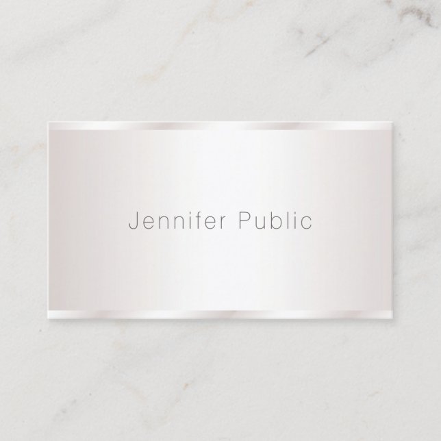 Attractive Modern Design Glamour Elegant Luxury Business Card (Front)