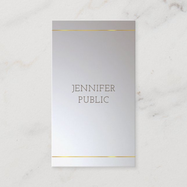 Attractive Modern Sophisticated Design Glamorous Business Card (Front)
