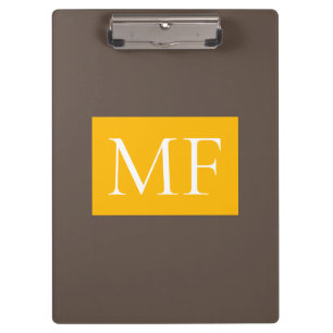 Attractive Monogram Modern Minimalist Clipboard