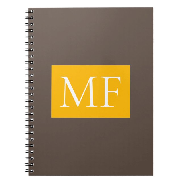 Attractive Monogram Modern Minimalist Notebook (Front)