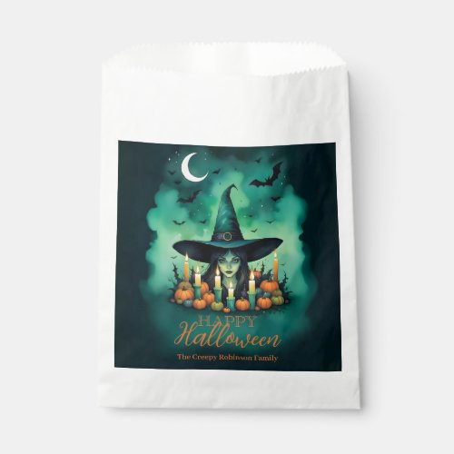 Attractive  Mystical Halloween Witch Conjures Favor Bag