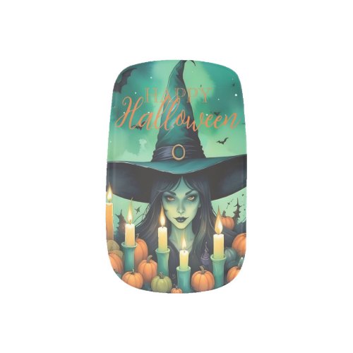 Attractive  Mystical Halloween Witch Conjures Minx Nail Art