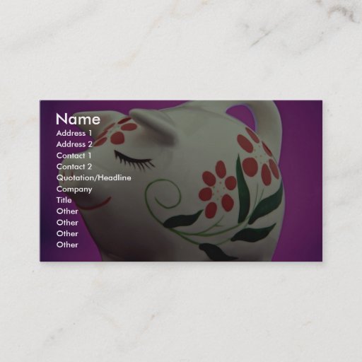 Customizable Attractive Piggy bank Business Card