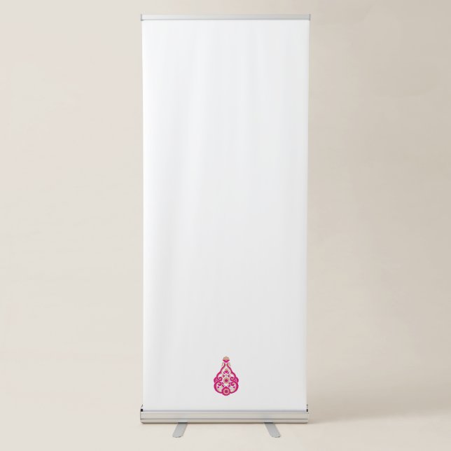 attractive pink  Vertical Retractable Banner (Front)