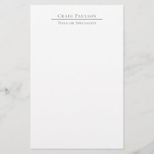 Attractive Professional Plain Minimalist Name Stationery