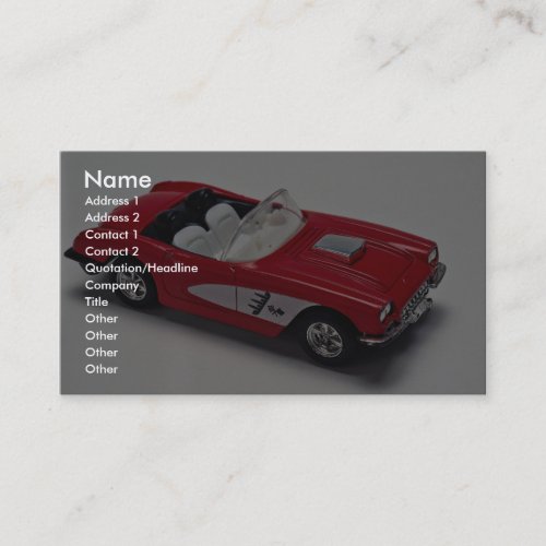 Attractive red Corvette Business Card Template