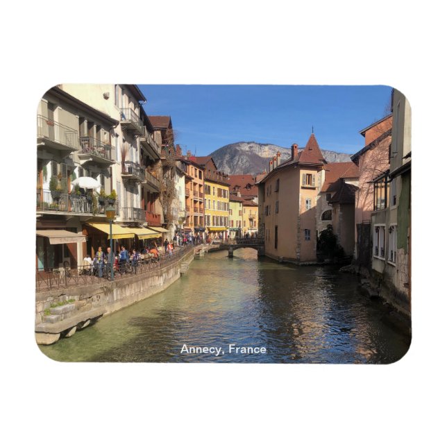 Attractive River View of Annecy, France on a Magnet (Horizontal)