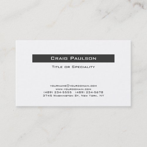 Attractive Simple Black White Business Card