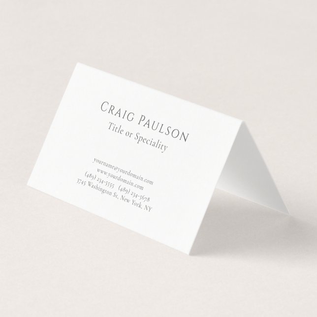 Attractive Simple Professional Plain Minimalist Business Card (Front)