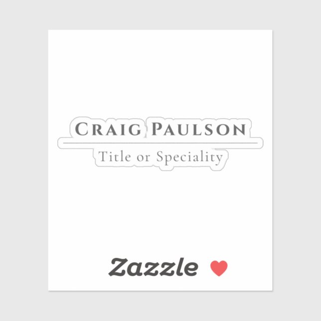 Attractive Simple Professional Plain Minimalist Sticker (Sheet)