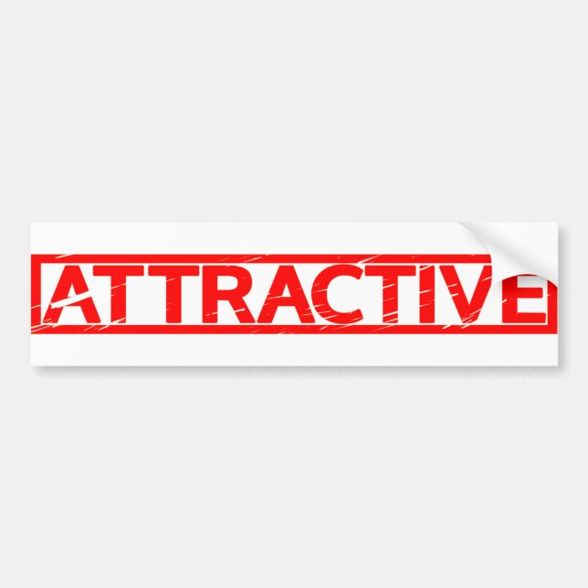 Attractive Stamp Bumper Sticker (Front)