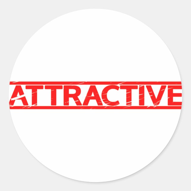 Attractive Stamp Classic Round Sticker (Front)
