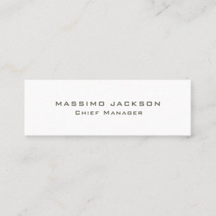 Attractive Trendy Stylish Modern Minimalist Matte Mini Business Card