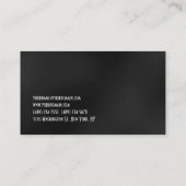 Attractive Unique Black Gray Red Personal Trainer Business Card (Back)