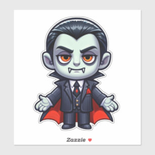 Attractive Vampire Cartoon Character Sticker