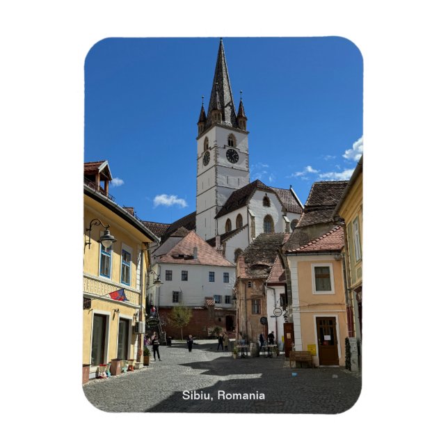 Attractive View of Sibiu, Romania on a Magnet (Vertical)
