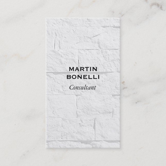 Attractive Wall Design Modern Minimalist Plain Business Card (Front)