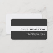 Attractive White Grey Rounded Corner Business Card (Front/Back)