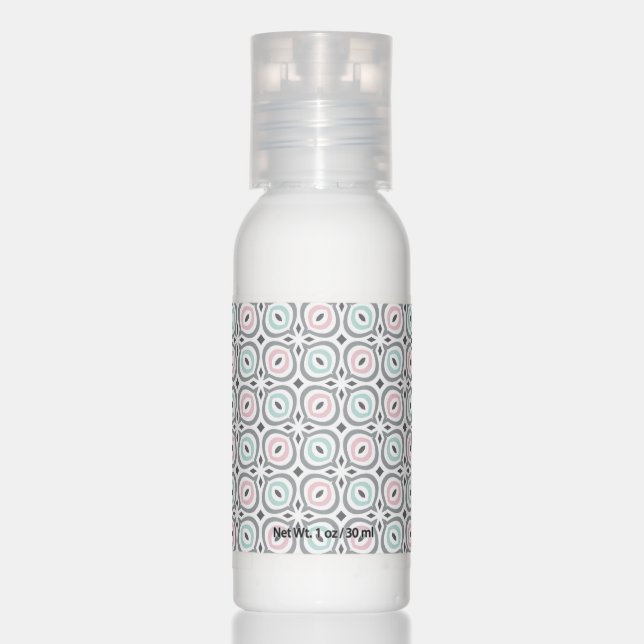 Attractively modern and pastel geometric pattern  hand lotion (Front)