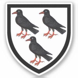 Attributed Arms of St. Thomas Becket - 1Up White Sticker