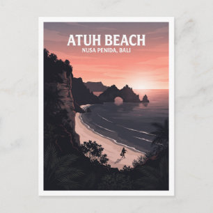 Atuh Beach, Nusa Penida Indonesia Postcard