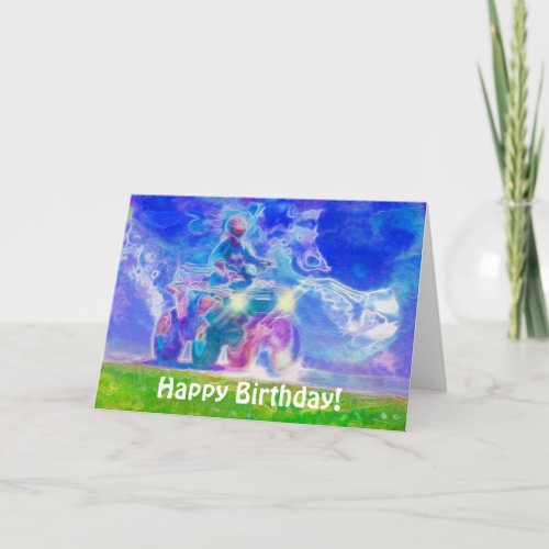 ATV All Terrain Vehicle Fun Birthday Card