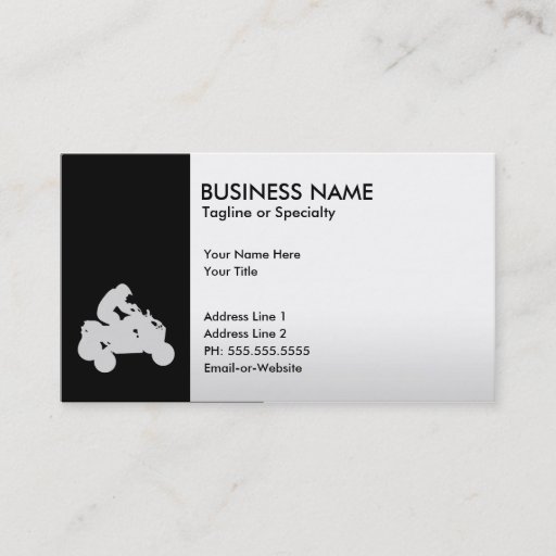 Customizable atv business card template
