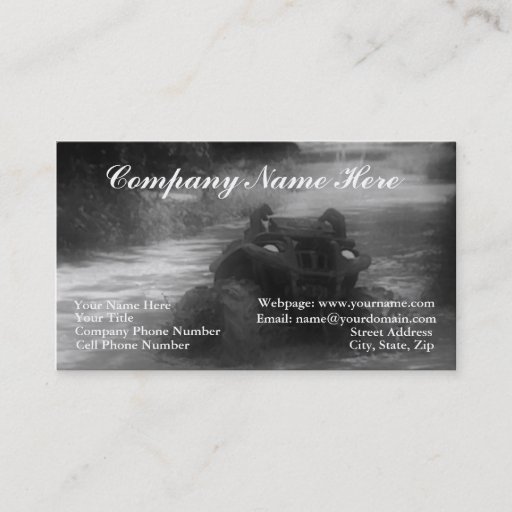 Customizable ATV Business Cards