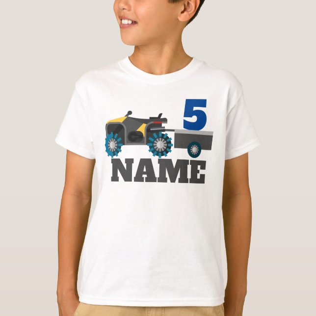 ATV four wheeler personalized birthday T-Shirt (Front)