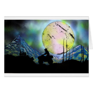 ATV Four Wheeler Space Landscape Spray Paint Art Cards