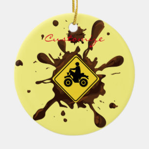 ATV Mudding Sign Thunder_Cove Ceramic Ornament