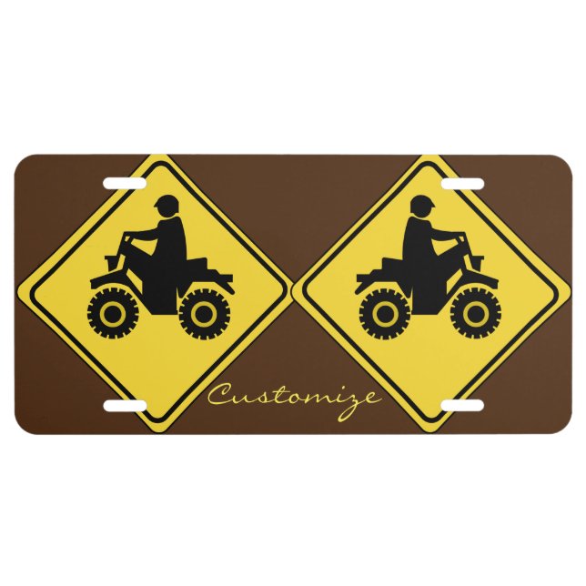 ATV Mudding Sign Thunder_Cove License Plate (Front)