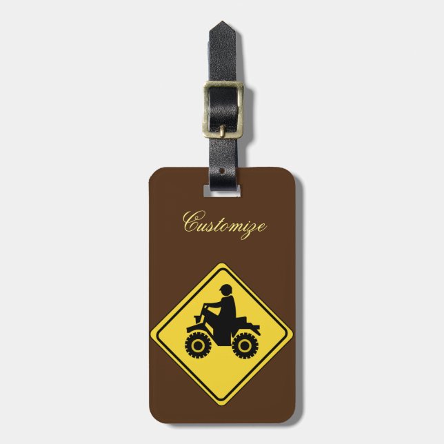ATV Mudding Sign Thunder_Cove Luggage Tag (Front Vertical)