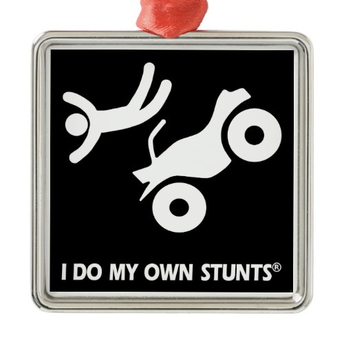ATV My Own Stunts Metal Ornament