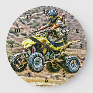 ATV Off Road Running Large Clock