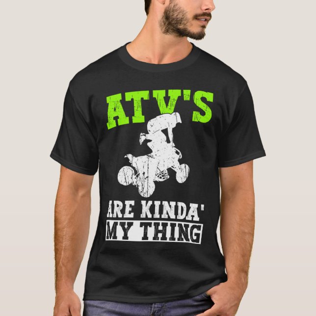 ATV Quad And Quad Rider T-Shirt (Front)