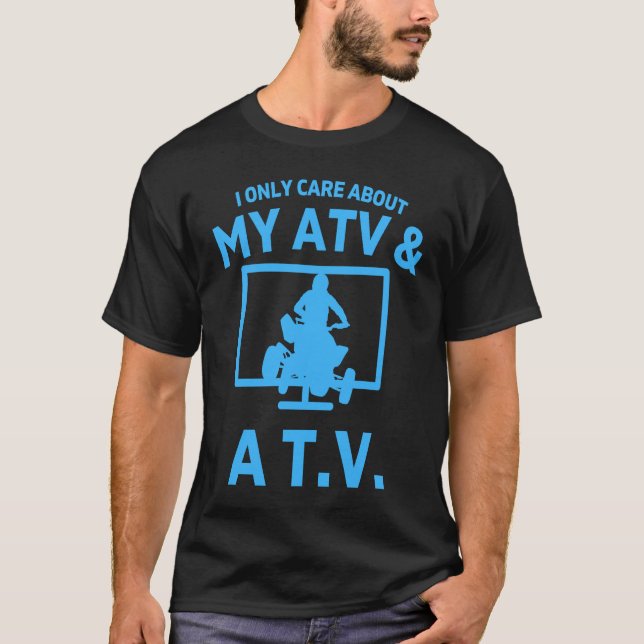 ATV Quad Bike Off Road Television TV Watcher Mens  T-Shirt (Front)